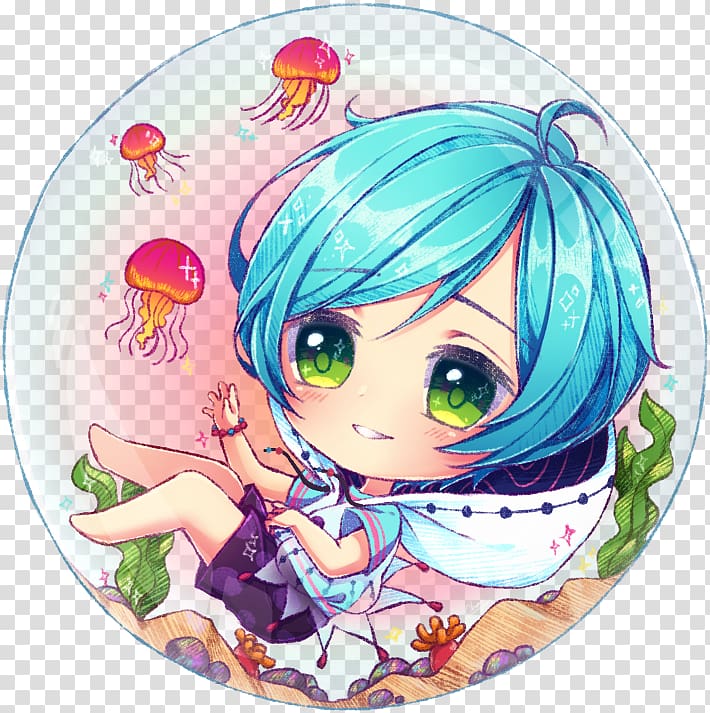 Anime Mangaka Kanata Chibi Fan art, Anime transparent background PNG clipart