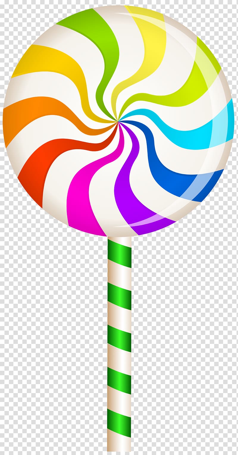 lollipop illustration, Lollipop Candy Confectionery , Multicolor Swirl Lollipop transparent background PNG clipart