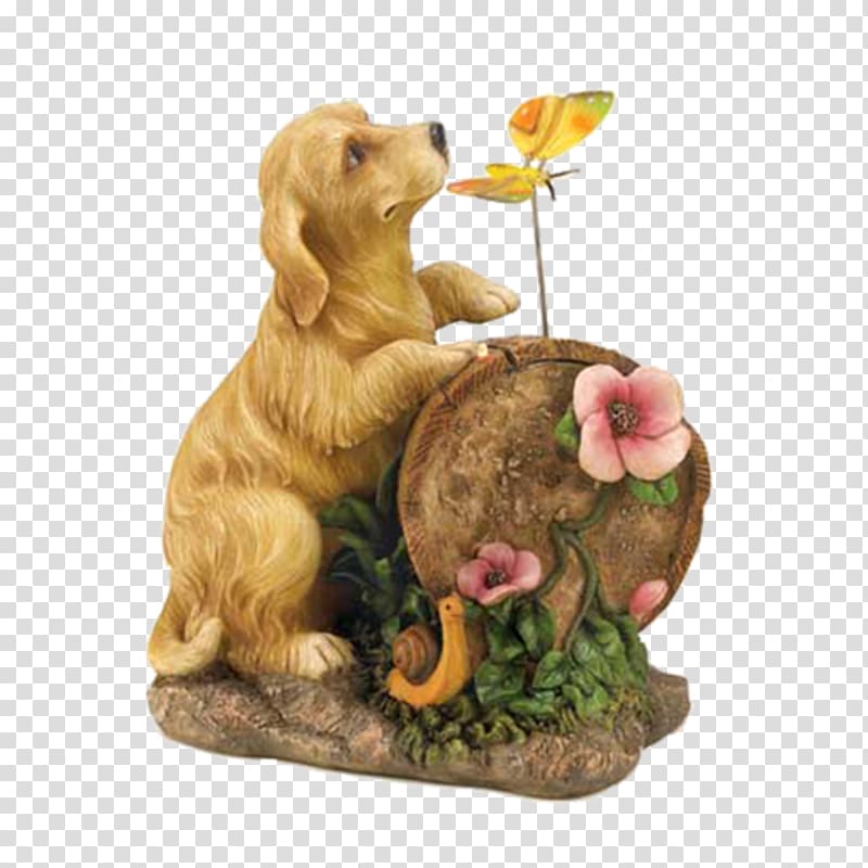 Dog Puppy Statue Figurine Sculpture, Puppy Butterfly Decoration transparent background PNG clipart