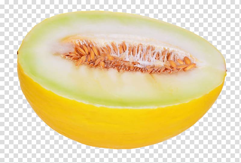 Honeydew Hami melon, Half a melon transparent background PNG clipart