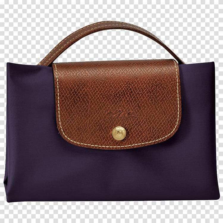 Handbag Leather Longchamp Pliage, bag transparent background PNG clipart