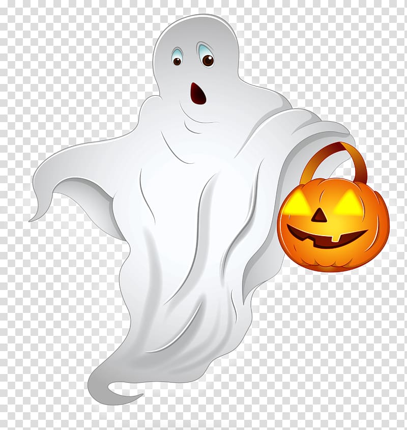 Halloween costume Ghost Jack-o\'-lantern , baptism transparent background PNG clipart