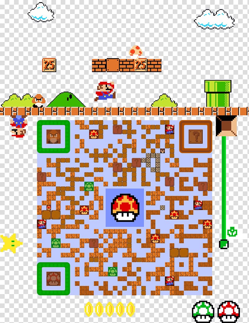 Super Mario Bros. Game 2D computer graphics, Super Mario dimensional code transparent background PNG clipart