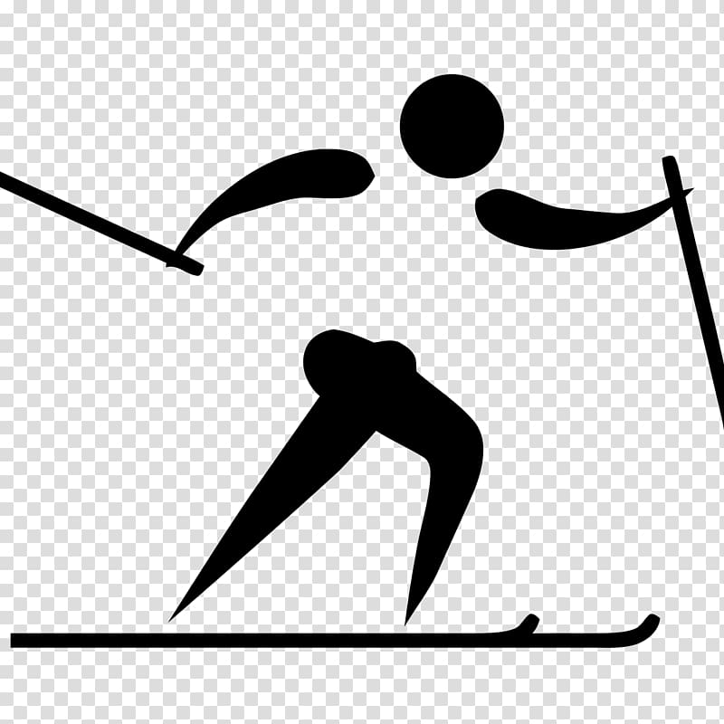 Winter Olympic Games Cross-country skiing Pictogram, sports activities transparent background PNG clipart