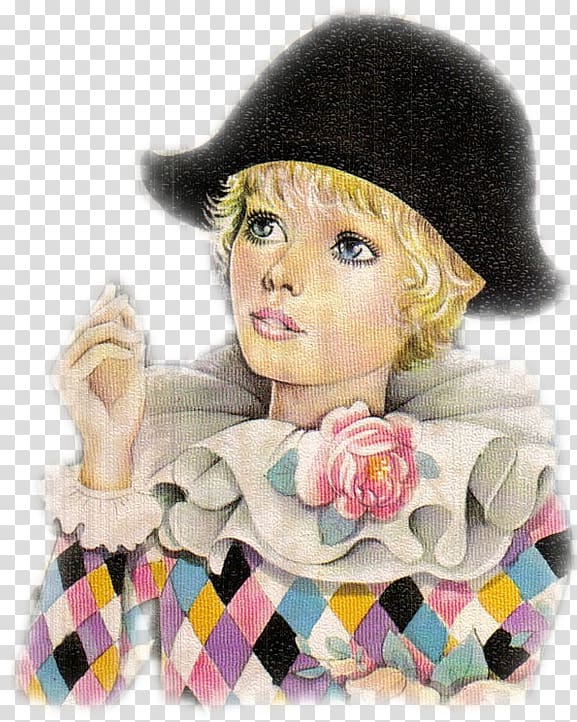 Harlequin Pierrot Columbina Drawing, painting transparent background PNG clipart