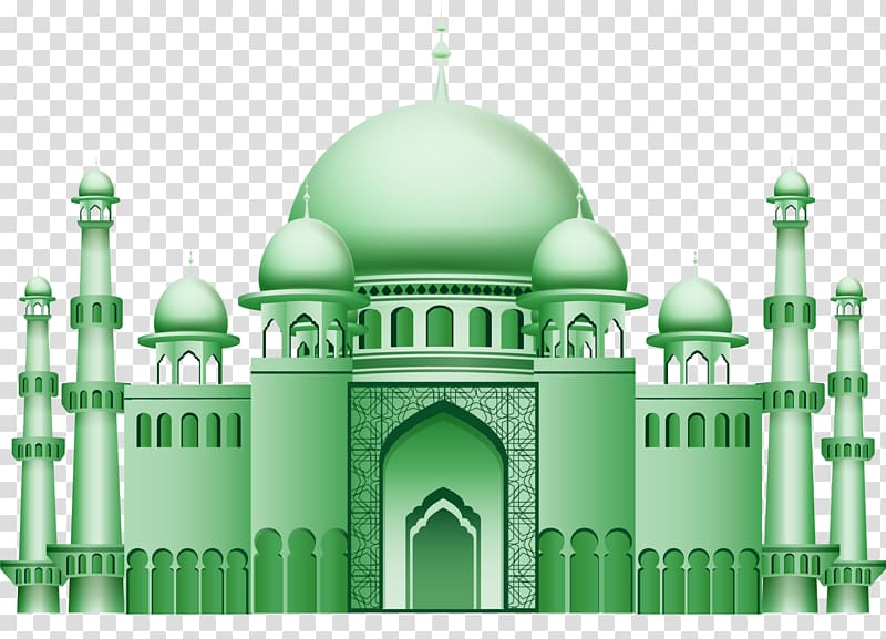 castle illustration, Place of worship Mosque Drawing, Green cartoon Church transparent background PNG clipart