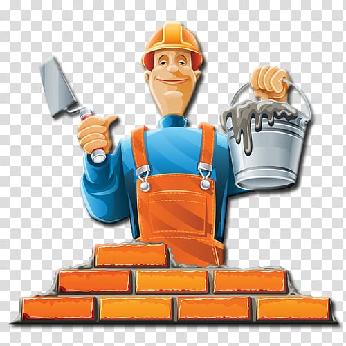 man holding gravel bucket logo, Labor Day Laborer International Workers\' Day , builder transparent background PNG clipart