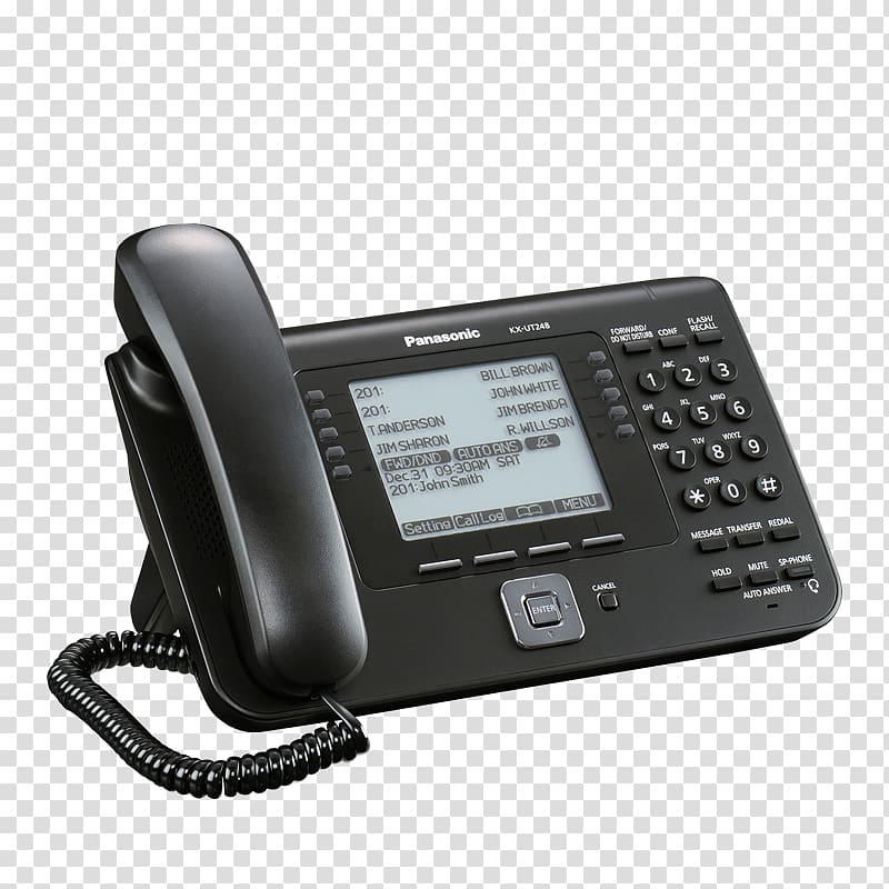 Business telephone system Panasonic KX-UT248NE Executive SIP Phone Session Initiation Protocol IP PBX, Panasonic phone transparent background PNG clipart