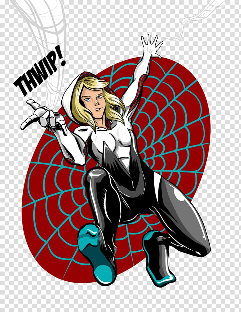 Spider-Woman (Gwen Stacy) Spider-Gwen Graphic design Art, spider woman transparent background PNG clipart