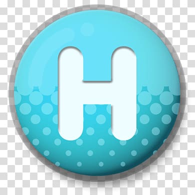 teal and white H logo, Letter H Roundlet transparent background PNG clipart
