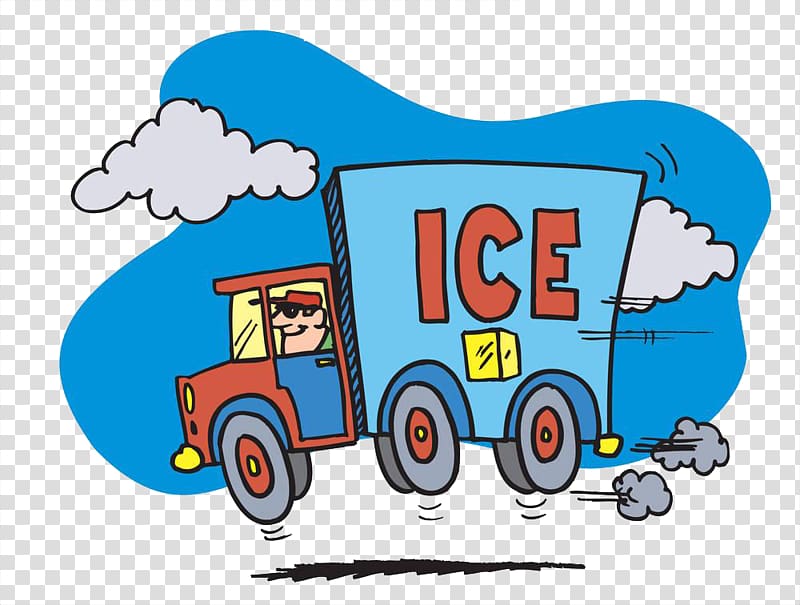Ice cream van , Cartoon ice cream truck transparent background PNG clipart