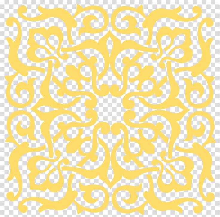 yellow floral logo, Islamic geometric patterns Silhouette Arabesque Motif, Islam transparent background PNG clipart