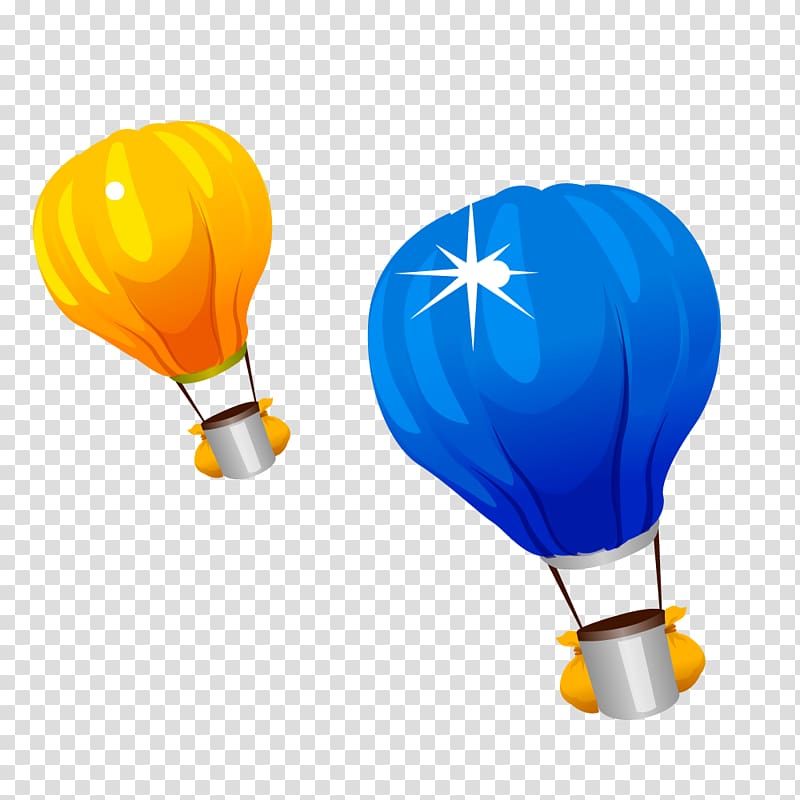 Hot air balloon , Cartoon cute blue balloon transparent background PNG clipart