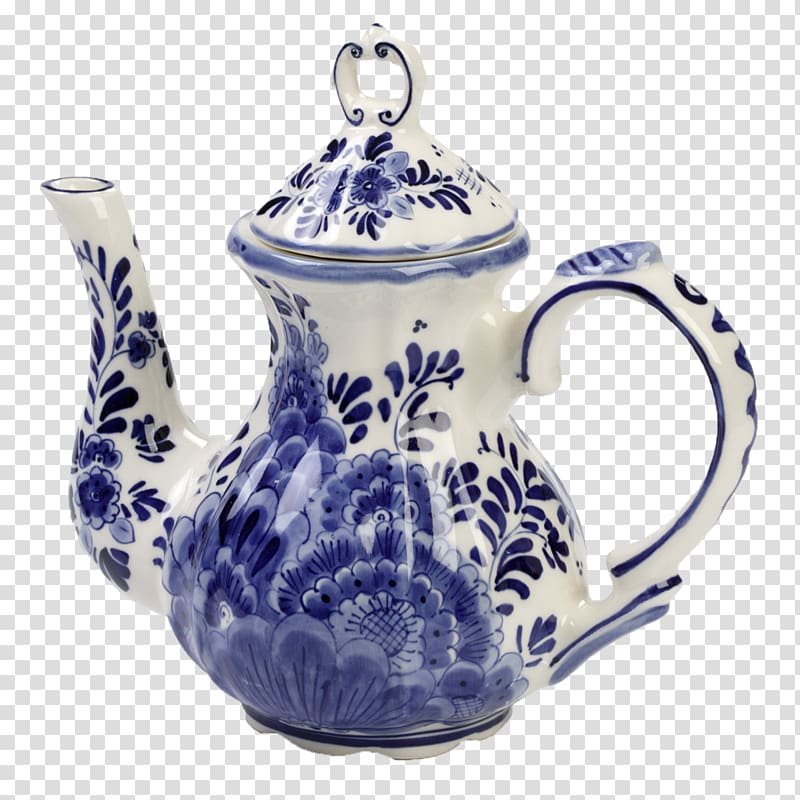 Teapot Coffee Delft Kettle, Coffee transparent background PNG clipart