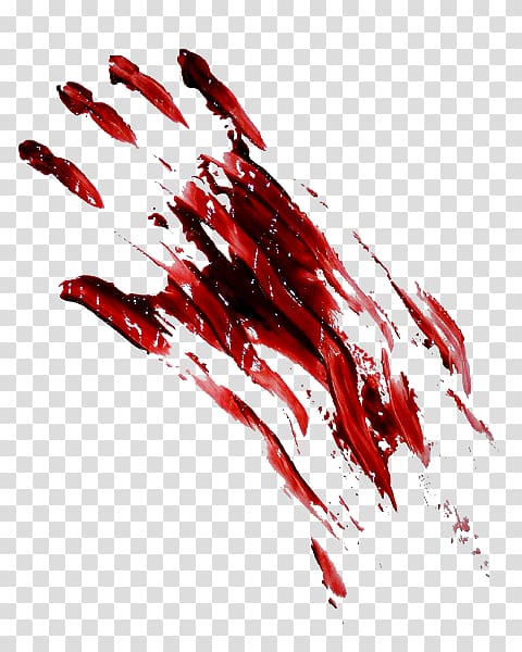 red paint illustration, Blood Hand , blood transparent background PNG clipart