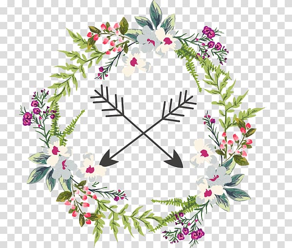 white and pink flower wreath illustration, black flower ring transparent background PNG clipart