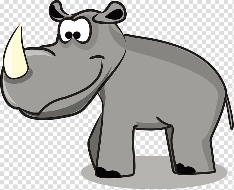 Rhinoceros Hippopotamus Cartoon , eps (2) transparent background PNG clipart