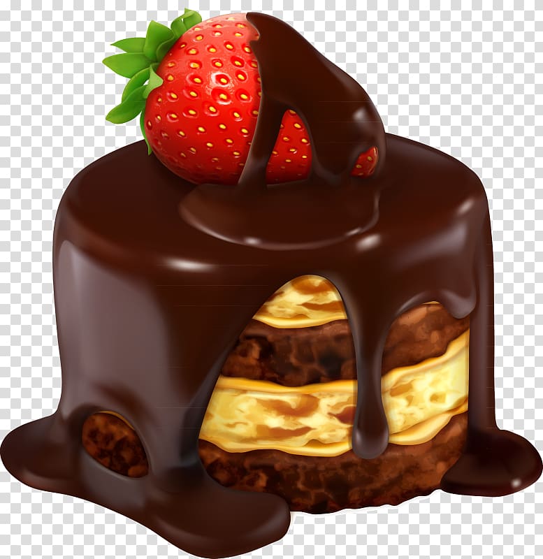 Chocolate cake Cupcake Birthday cake Cream, chocolate cake transparent background PNG clipart