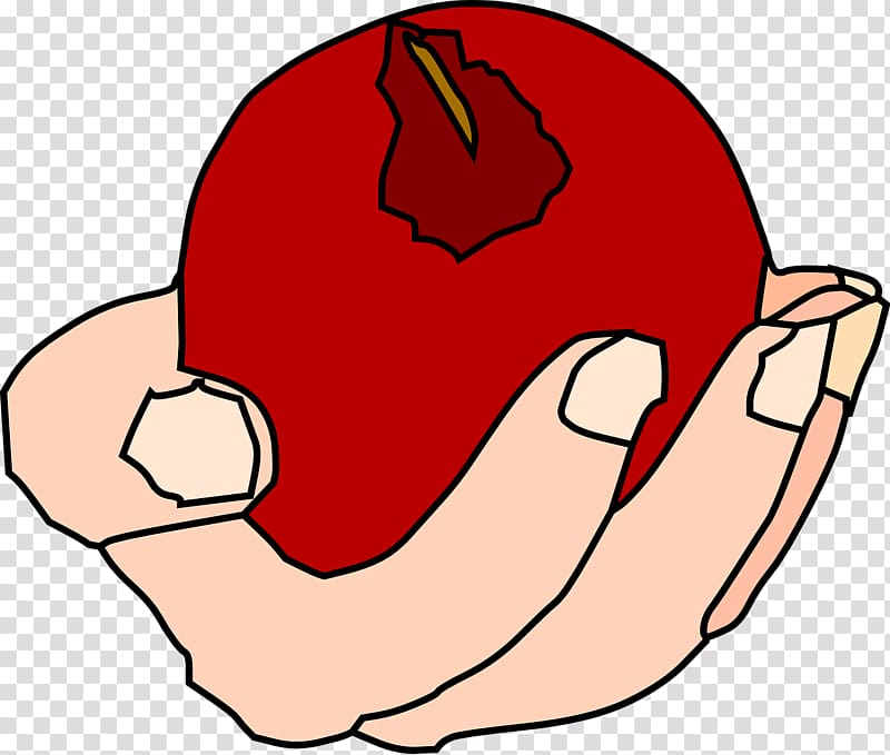 Holding hands , Red Apple transparent background PNG clipart