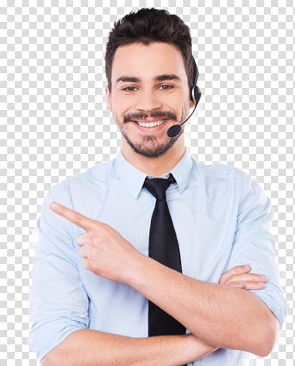 man showing 1 sign, Call Centre Customer Service Telephone call, call center transparent background PNG clipart