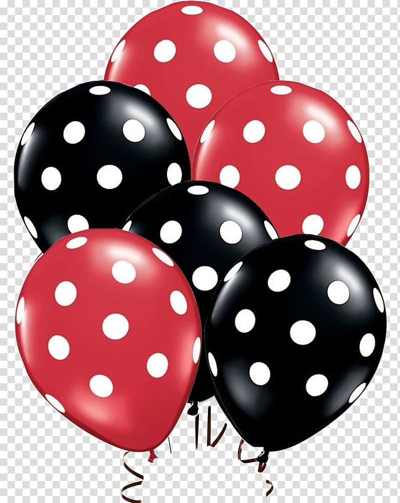 Balloon Minnie Mouse Polka dot Birthday Party, balloon transparent background PNG clipart