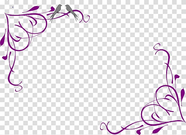 purple leaf border, Borders and Frames frame Decorative arts , Cursive Border transparent background PNG clipart