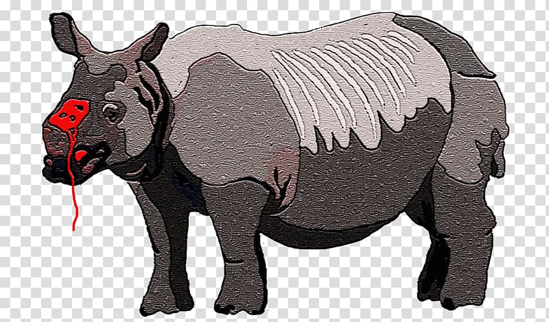 Javan rhinoceros Horn Pig Poaching, big horn transparent background PNG clipart