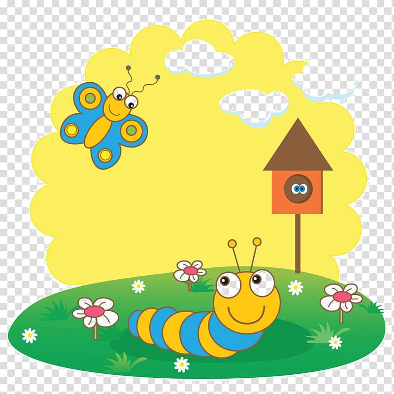 caterpillar butterfly clip art