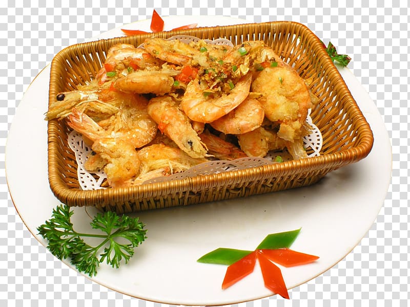 Caridea Fried prawn Chinese cuisine Deep frying Shrimp, A salt and pepper shrimp material transparent background PNG clipart