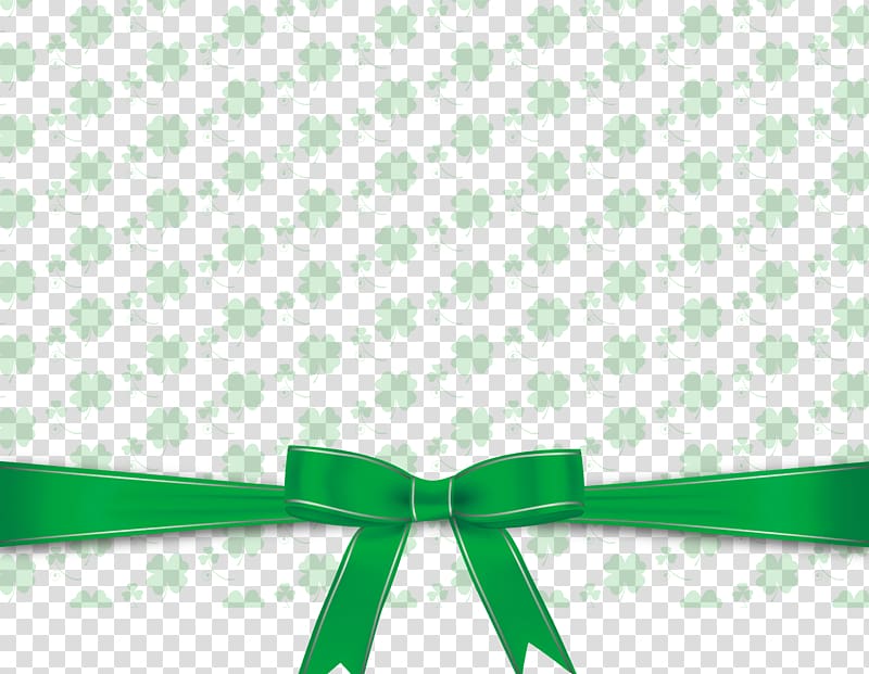 Green Shoelace knot, Bows and Clover Shading transparent background PNG clipart