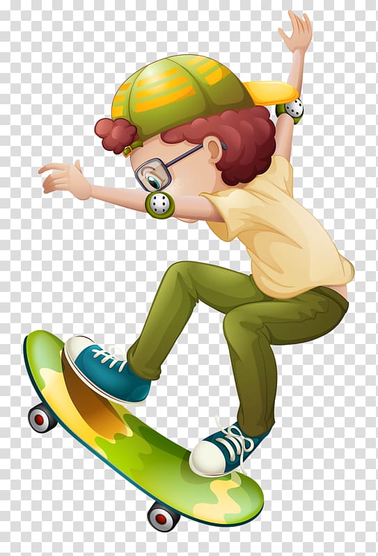 Skateboard , Happy bouncing transparent background PNG clipart