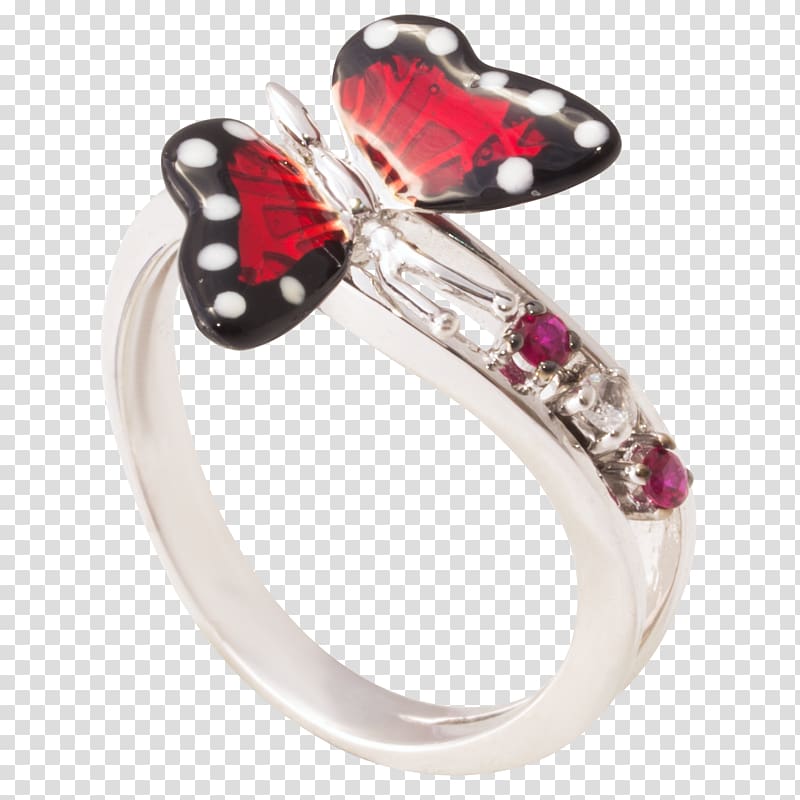 Monarch butterfly Silver Jewellery Ring, butterfly transparent background PNG clipart