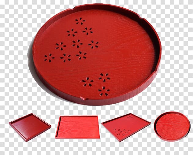 Cherry blossom Tray, Cherry wood tray transparent background PNG clipart