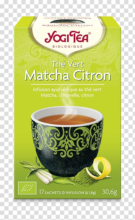 Matcha Green tea Masala chai Yogi Tea, citron vert transparent background PNG clipart