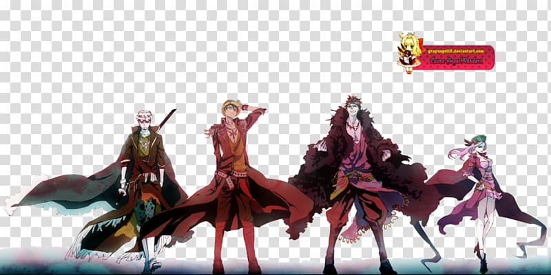 Monkey D. Luffy Trafalgar D. Water Law Roronoa Zoro Brook Donquixote Doflamingo, one piece transparent background PNG clipart