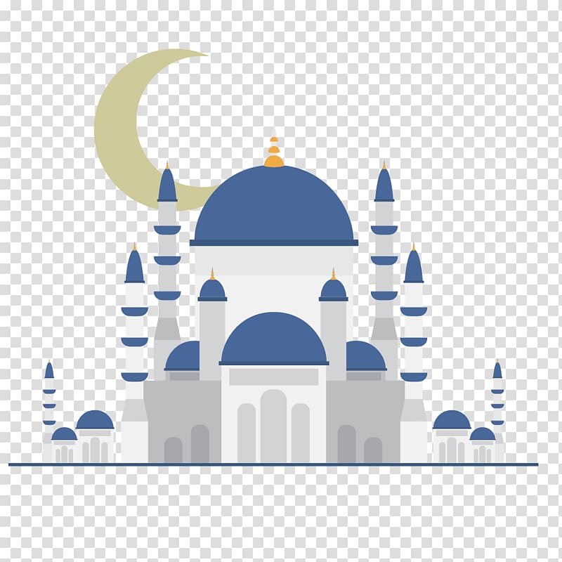 white and blue mosque illustration, Eid al-Adha Eid al-Fitr, Eid al AdhA cartoon Castle transparent background PNG clipart