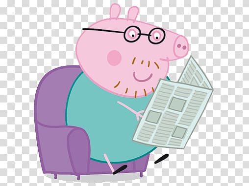 Daddy Pig Mummy Pig Drawing Miss Rabbit, pig transparent background PNG clipart