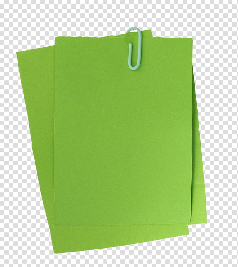 green post-it note, Paper clip Post-it note Sticker, Green paper notes transparent background PNG clipart
