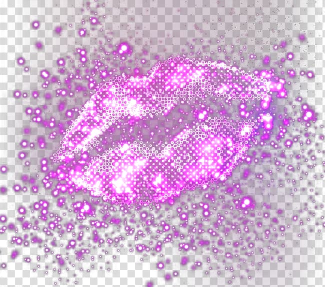purple lips illustration, Glitter Petal Pattern, Lipstick transparent background PNG clipart