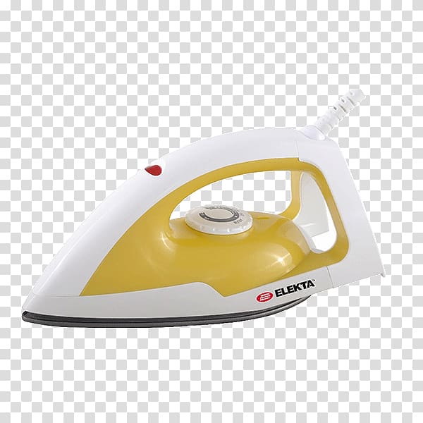 Yellow Clothes iron Small appliance Téflon White, iron Plate transparent background PNG clipart