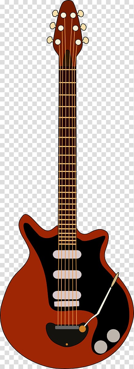 Red Special Electric guitar, Piemaster transparent background PNG clipart