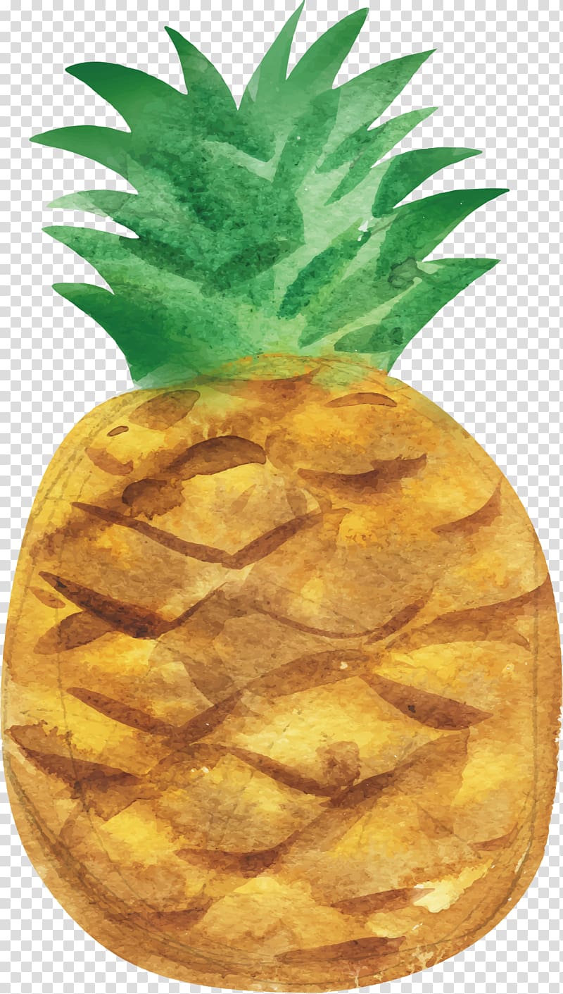 Pineapple Watercolor painting Fruit, Hand-painted pineapple transparent background PNG clipart