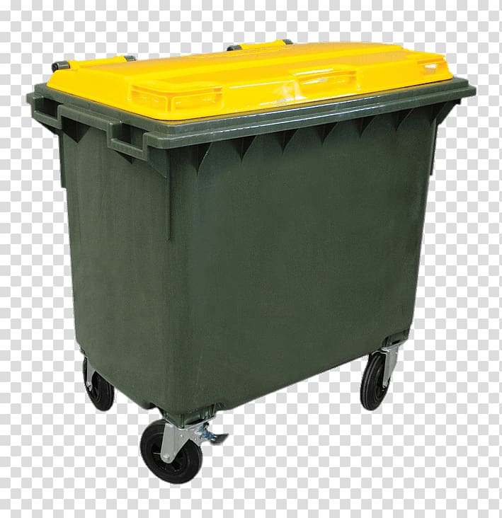 gray and yellow dustbin, Bin Wheelie Large transparent background PNG clipart