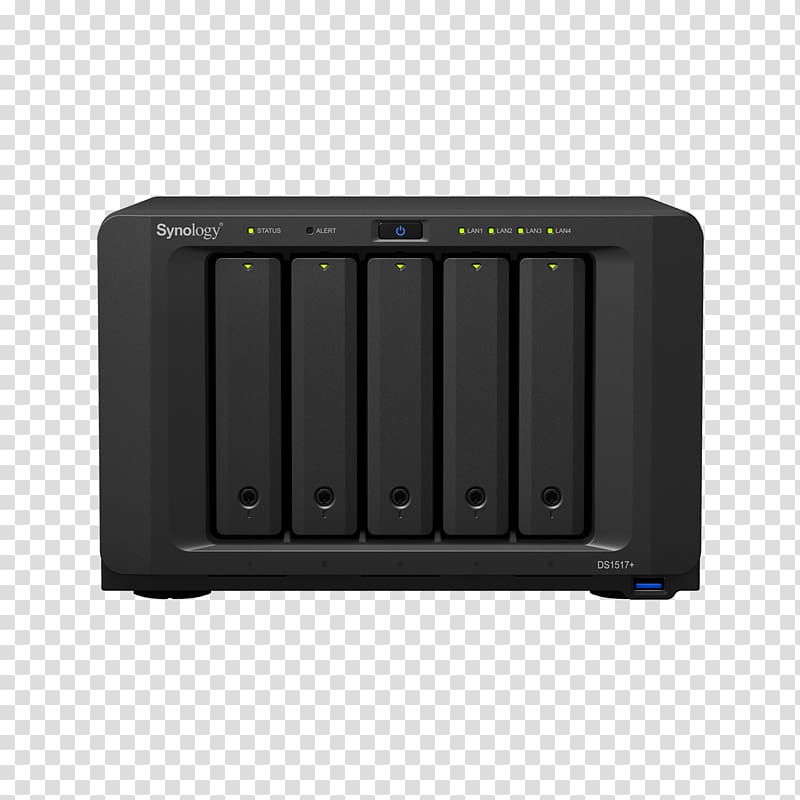 NAS server casing Synology DiskStation DS1517+ Network Storage Systems Synology Inc. Serial ATA Synology DS118 1-Bay NAS, others transparent background PNG clipart