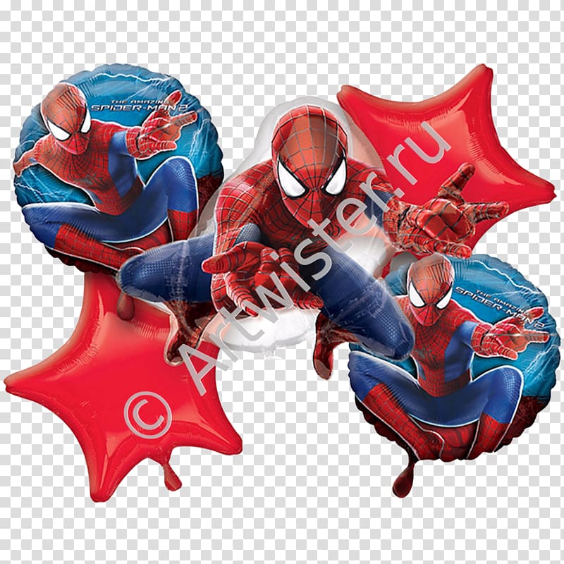 Spider-Man Balloon Party Flower bouquet Birthday, METALLIC BALLOONS transparent background PNG clipart