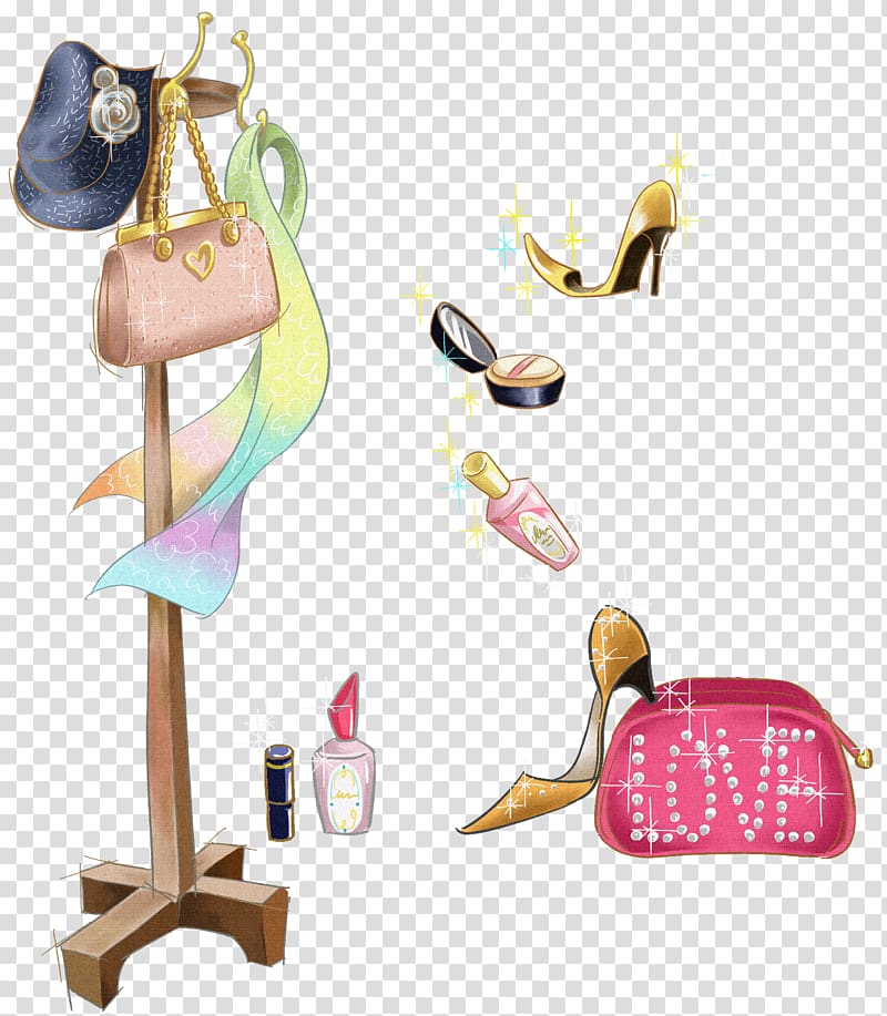 , hand-painted creative fashion girl transparent background PNG clipart