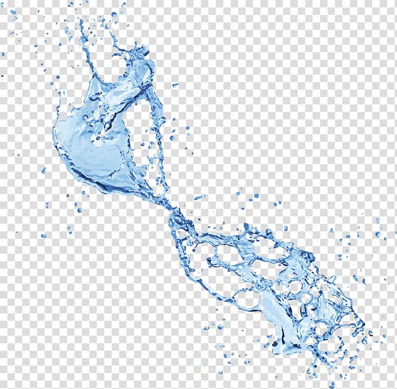 blue water illustration, Small fresh blue splash transparent background PNG clipart
