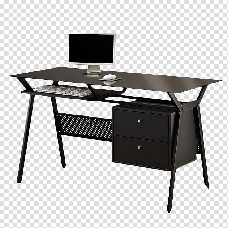 Computer desk Writing desk Table Drawer, computer table transparent background PNG clipart