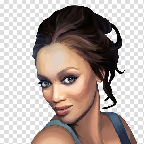 Tyra Banks Eyebrow Drawing Hair coloring, Famous People transparent background PNG clipart