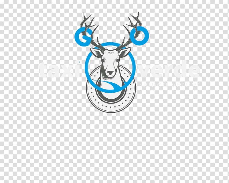 Deer Antler Logo Line Font, blue taxi transparent background PNG clipart